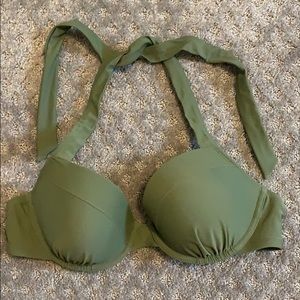 Never worn olive green aerie bikini top